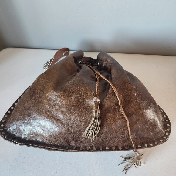 Vintage Large Leather Hobo "EUC" - Picture 6 of 16